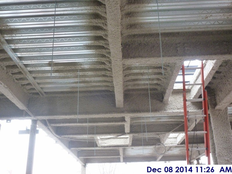 Installed Duct work hangers at the 4th floor Facing North